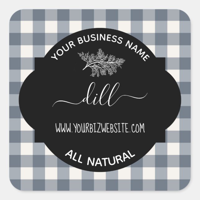 Herb & Spice Jar Product Label (Front)