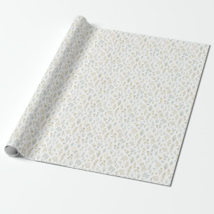 Herb Sprigs Micro Botanical Repeating Pattern Wrapping Paper