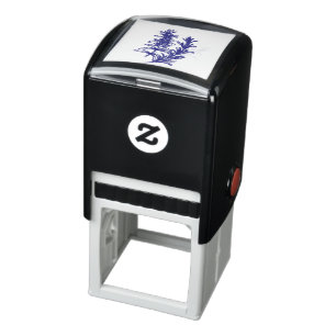 herb white backgroud self-inking stamp