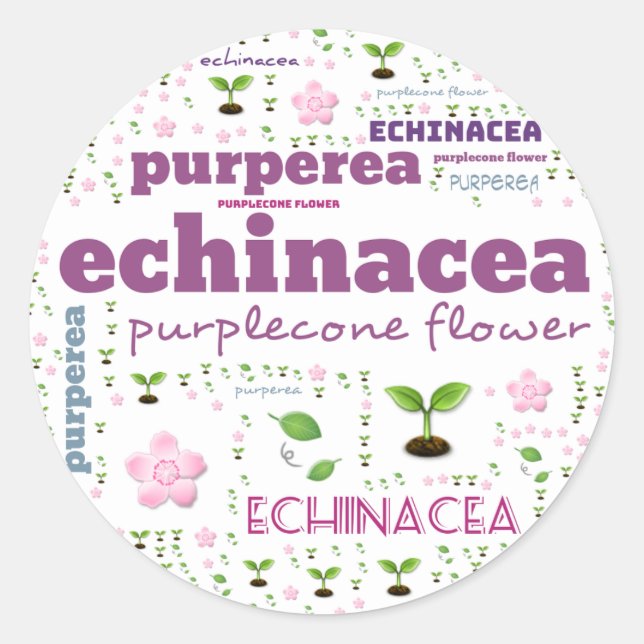 HERB WORD LABEL - HERBS/VEGETABLE  - PURPLECONE (Front)