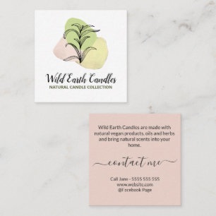 Herbal Abstract Logo Candle And Soap Business Card