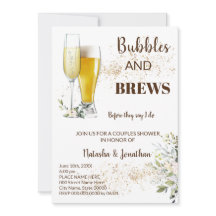 Herbal and Greenery Bubble & Brews Couples Shower