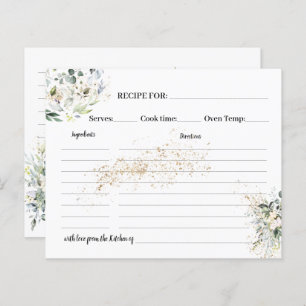 Herbal and Greenery Recipe Card Bridal Shower