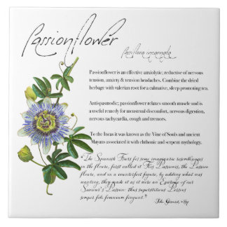 Herbal Apothecary: Passionflower | Ceramic Tile