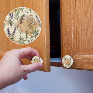 Herbal Blossoms Ceramic Knob