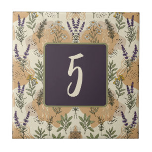 Herbal Blossoms Customisable Ceramic Tile