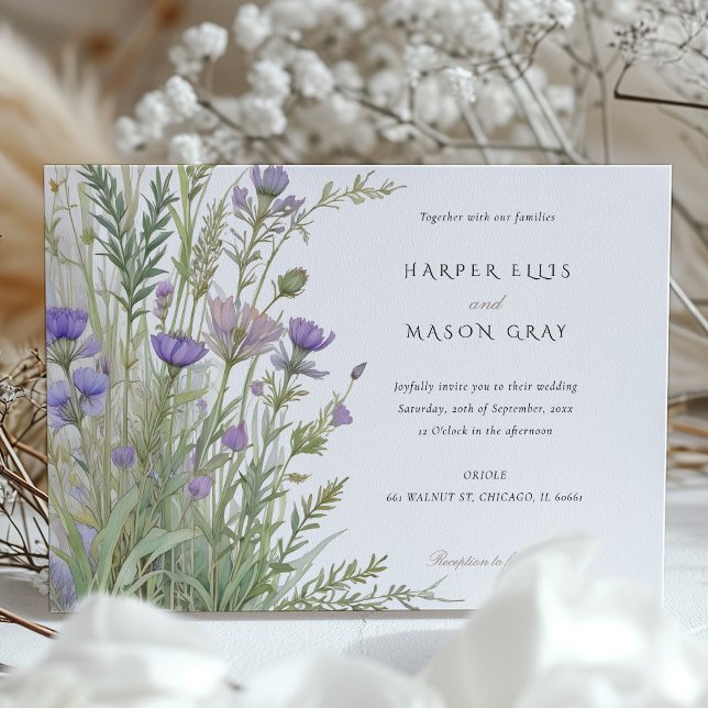 Herbal Garden Elegant Pastel Wedding Invite (Creator Uploaded)