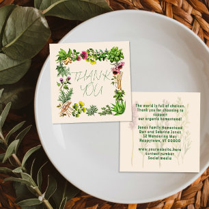 Herbal Goodness Small Thank You Customer Insert