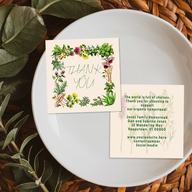 Herbal Goodness Small Thank You Customer Insert (Creator Uploaded)