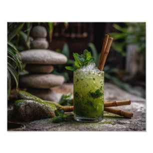 Herbal Green Cocktail Zen Garden Escape Photo Print