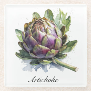 Herbal Life: Artichoke Glass Coaster