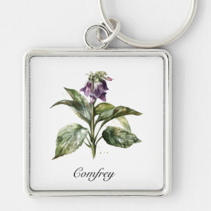 Herbal Life: comfrey customisable Key Ring