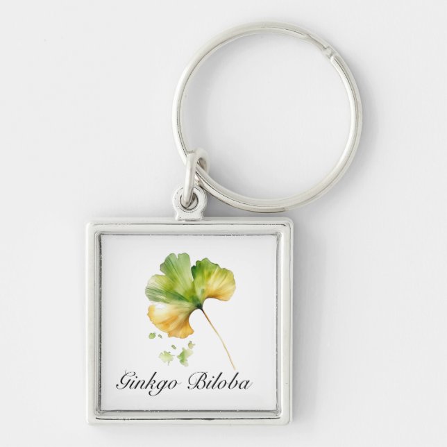 Herbal Life: Ginkgo Biloba  customisable  Key Ring (Front)