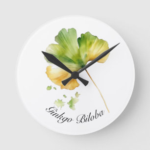Herbal Life: Ginkgo Biloba customisable Round Clock