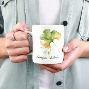 Herbal Life: Ginkgo Biloba leaf customisable Coffee Mug