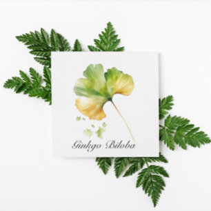 Herbal Life: Ginkgo Biloba leaf customisable Invitation
