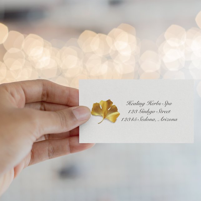 Herbal Life: Golden Ginkgo Biloba customisable Business Card (Creator Uploaded)