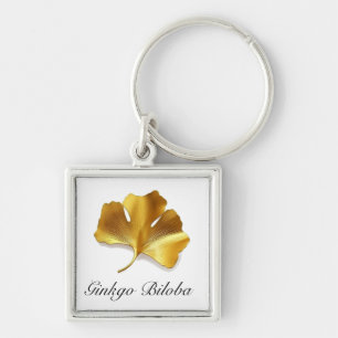Herbal Life, Golden Ginkgo Biloba customisable Key Ring