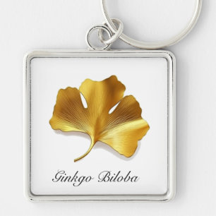 Herbal Life: Golden Ginkgo Biloba leaf Key Ring