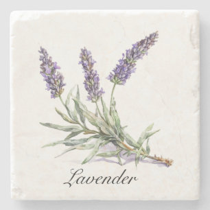 Herbal Life: Lavender, customisable Stone Coaster