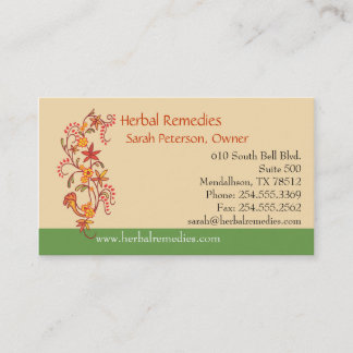 Herbal Remedies Appointment Card