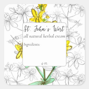 Herbal St. John's Wort Cream Oil Blend Label