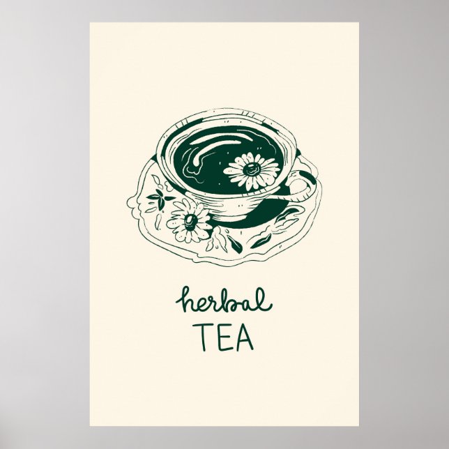 Herbal Tea Chamomile Cup Print Minimalist Cosy Kit (Front)
