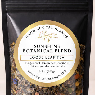 Herbal Tea Coffee Gold Homemade Product Label
