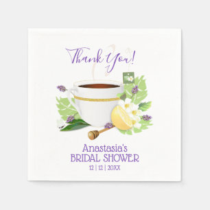 Herbal Tea with Lemon   Bridal Shower Napkin