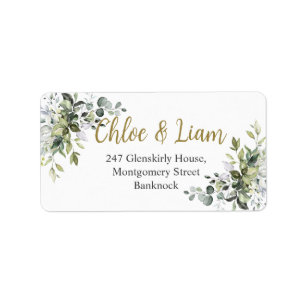 Herbal Watercolor Return Address Label