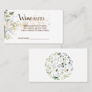 Herbal Wine Raffle Ticket Bridal Shower card