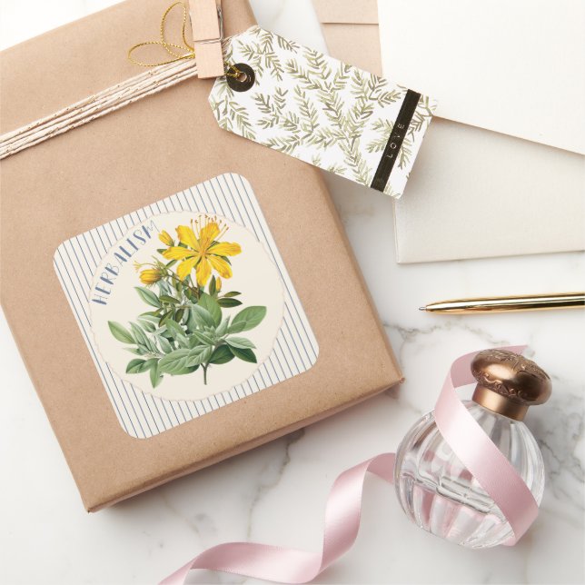 Herbalism St. Johns Wort Herbs Custom Stickers (Gifting)