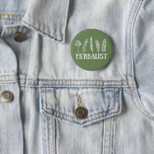 herbalist 6 cm round badge