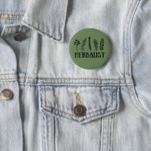 herbalist 6 cm round badge