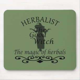 Herbalist green witch magic natural medicine mouse mat
