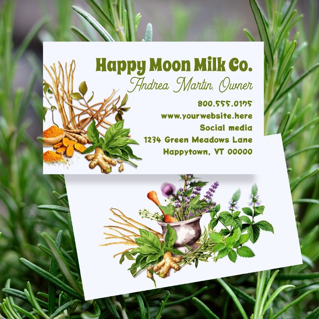Herbalist Herb Design Business Cards (Creator Uploaded)
