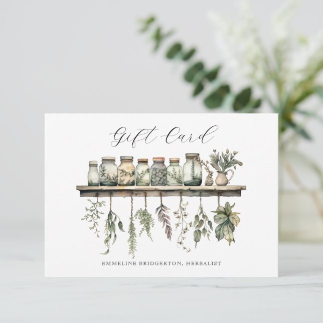 Herbalist Product Gift Certificate (Standing Front)