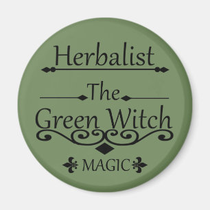 herbalist the green witch magic magnet