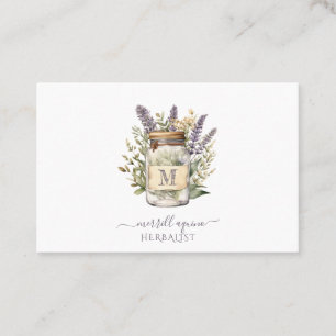 Herbalist Watercolor Herbs Business Card