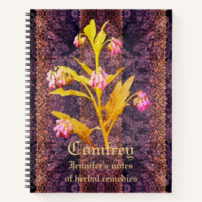  Herbalist's personalised gothic Notebook (Front)