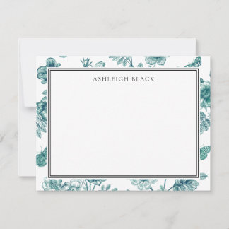 Herbarium Butterfly Toile Notecard