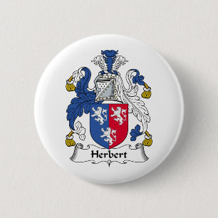 Herbert Family Crest 6 Cm Round Badge