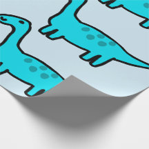 Herbert the Blue Dinosaur Wrapping Paper