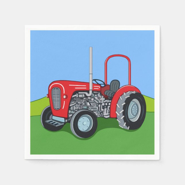 Herbert the Tractor Napkin (Front)