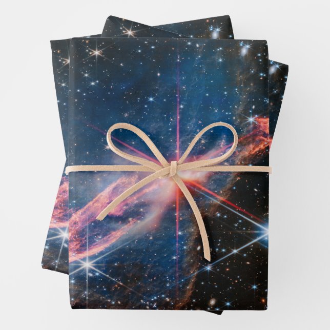 Herbig-Haro 46/47 Webb Space Telescope Image Gift Wrapping Paper Sheet (In situ)