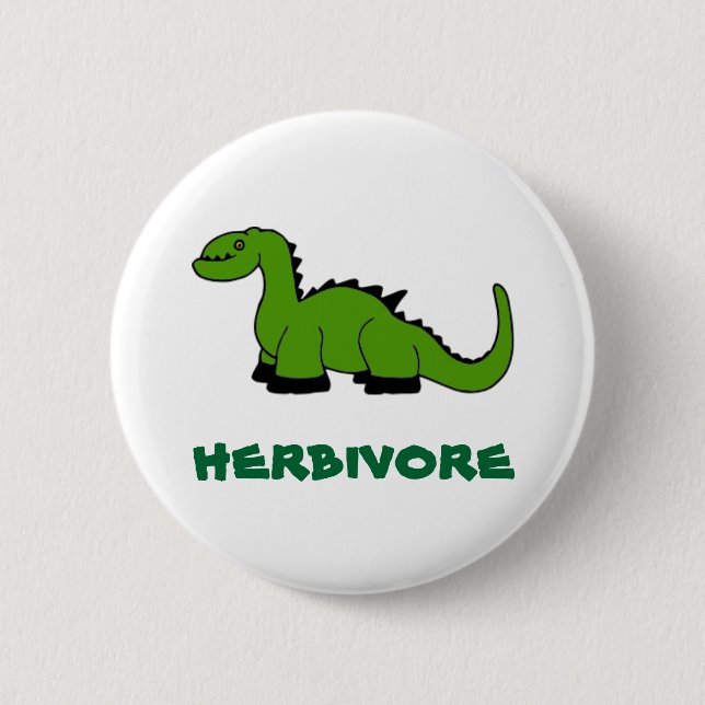 herbivore 6 cm round badge (Front)