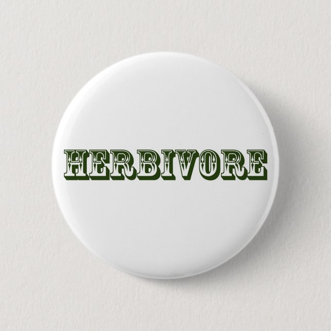 herbivore 6 cm round badge (Front)
