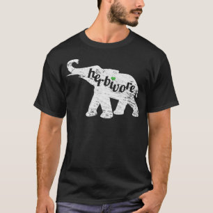 HERBIVORE Elephant Vegan Veg Lover Plant Based Eat T-Shirt