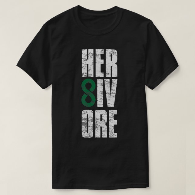 HERBIVORE Forever Vegan Vegetarian PlantBased Insp T-Shirt (Design Front)