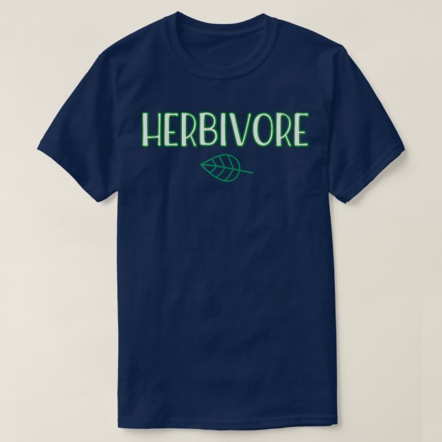 Herbivore   Vegan Herbivore Graphic With Leaf Tee  (Design Front)